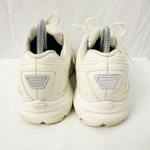 Brooks Addiction Walker 2 White Leather Shoes Womens 10 Wide - Picture 3 of 9